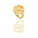 Anelli Oro Giallo Elettroformato  Solo Oro  spessore gambo 4 mm. lunghezza 2,3 cm larghezza 2,1 cm.