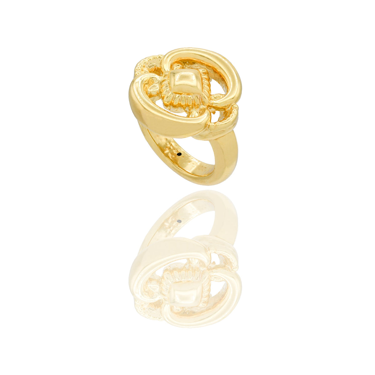 Anelli Oro Giallo Elettroformato  Solo Oro  spessore gambo 4 mm. lunghezza 2,3 cm larghezza 2,1 cm.
