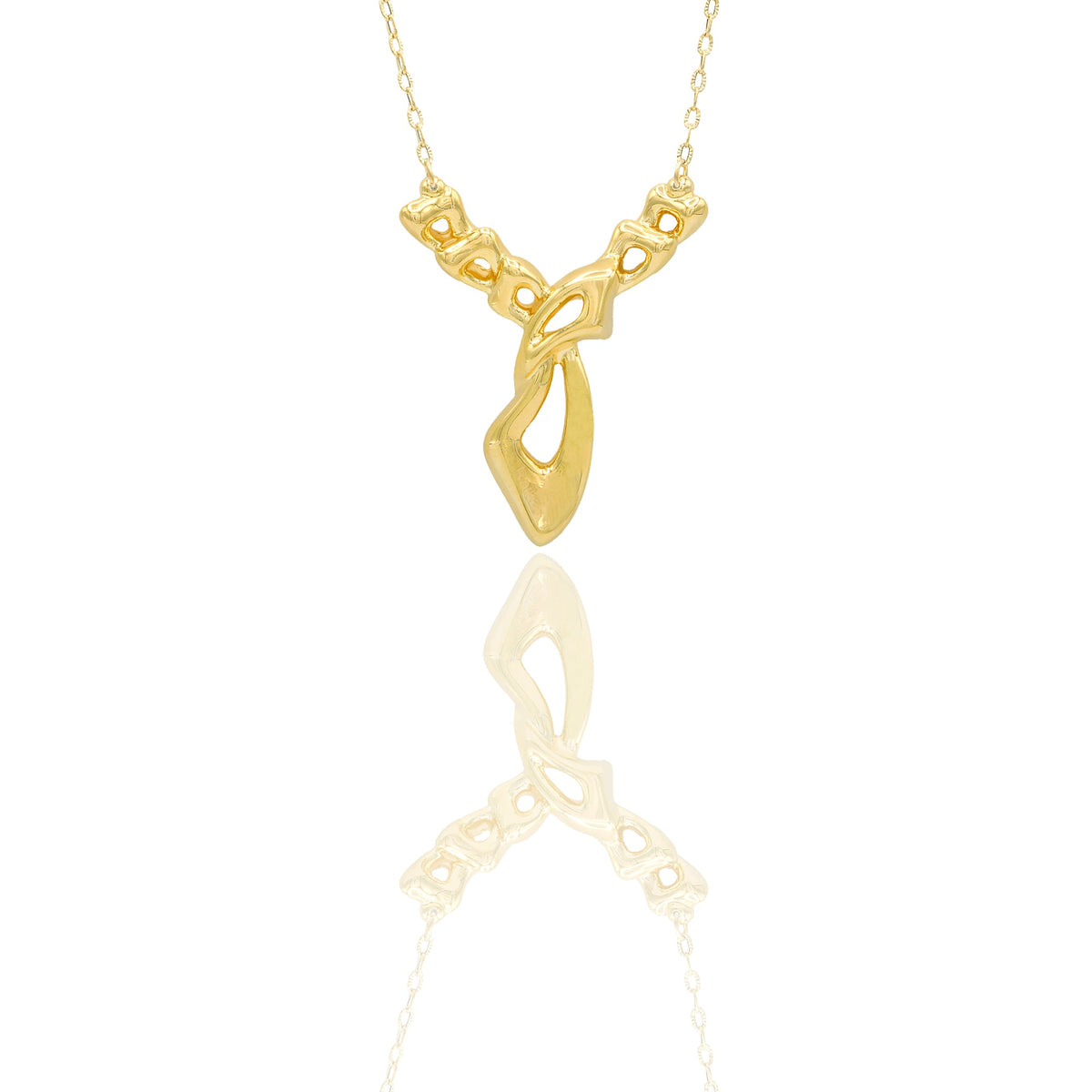 Collane Oro Giallo Catena vuota, Elettroformato  Solo Oro cm.45 Lunghezza Elemento 5 cm. Larghezza 2,5 cm. 