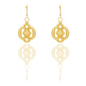 Orecchini Oro Giallo Elettroformato  Solo Oro Lunghezza Elemento 2,5 cm. larghezza cm.2 