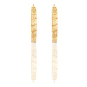 Orecchini Oro Giallo Oro 18 carati Cerchio Greca Traforato Solo Oro diametro interno cm.4