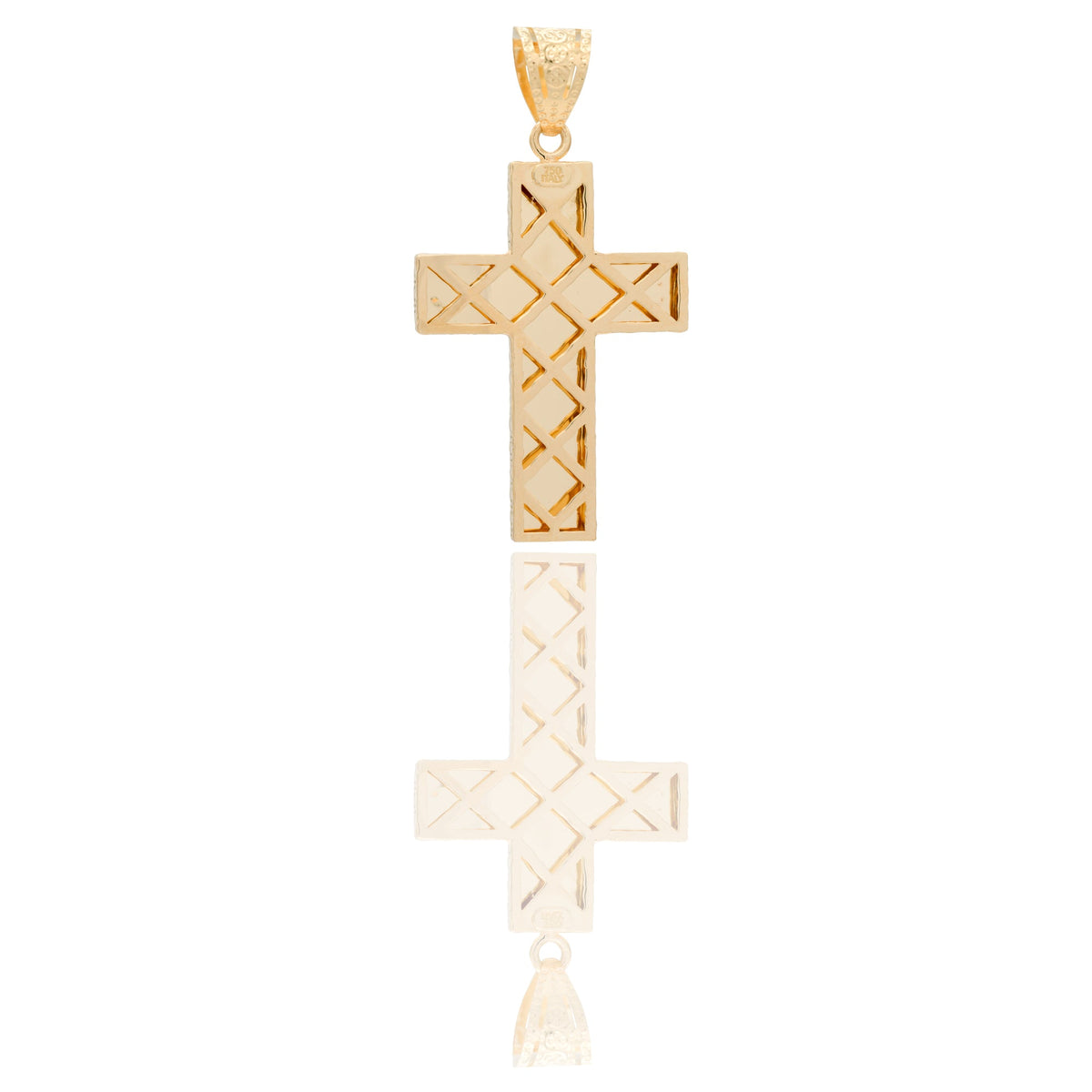 CIONDOLO CROCE DIAMANTATO CON CRISTO