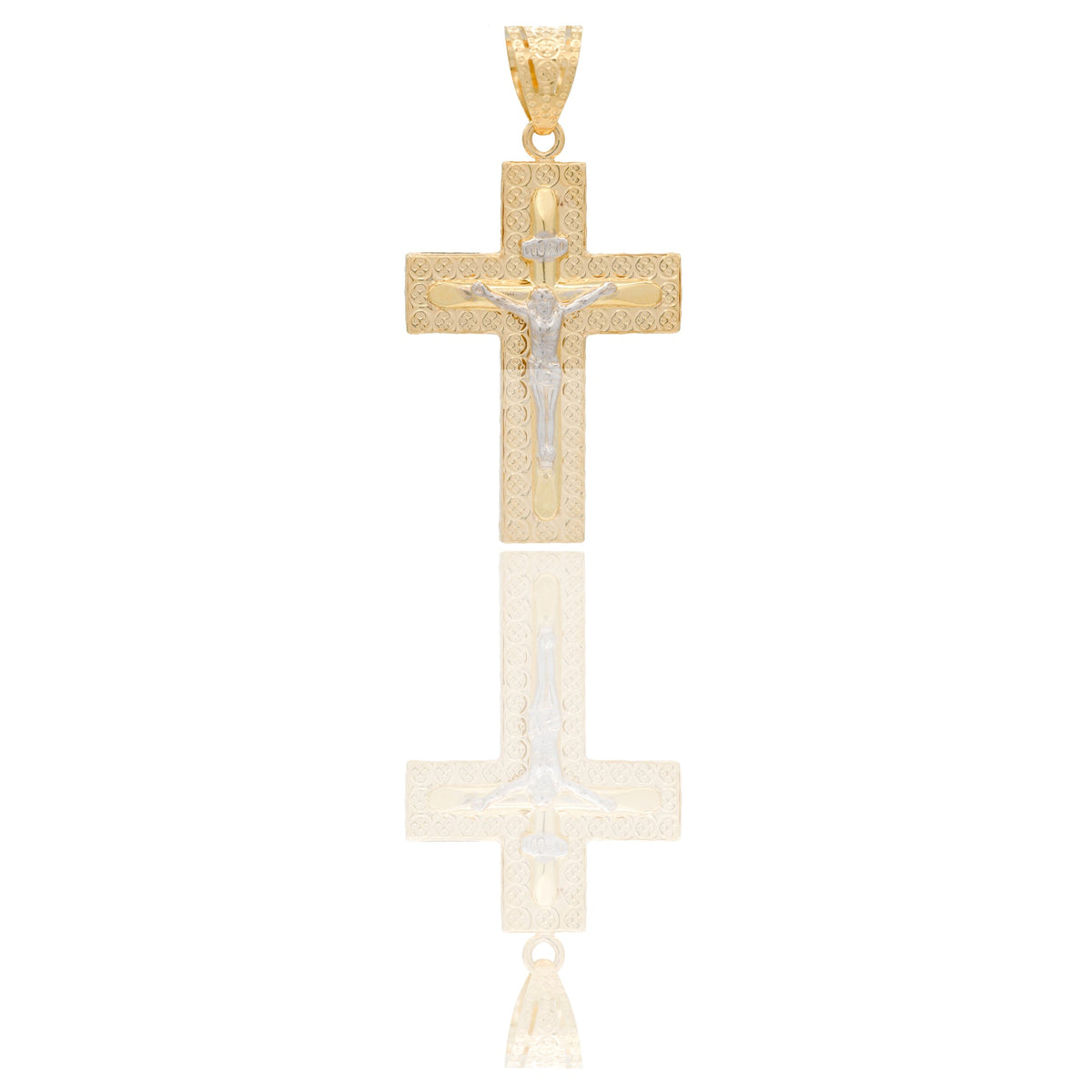 Ciondoli Oro Giallo, Oro Bianco Microfusione  Solo Oro Lunghezza cm. 4,5 Larghezza cm. 2,4 