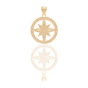Ciondoli Oro Giallo Oro 18 carati Rosa dei venti traforata Solo Oro 2,9cm x 2cm