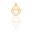 Ciondoli Oro Giallo Oro 18 carati Cuore a lastra traforato Solo Oro 2,9cm x 2cm