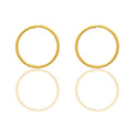 Orecchini Oro Giallo Oro 18 carati Cerchio Chiusura A Scomparsa  Solo Oro Spessore mm 0,8 diametro interno cm.1