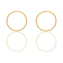 Orecchini Oro Giallo Oro 18 carati Cerchio Chiusura A Scomparsa  Solo Oro Spessore mm 0,8 diametro interno cm.1,5