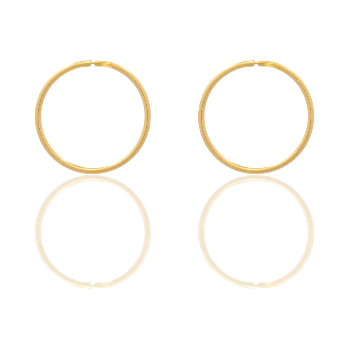 Orecchini Oro Giallo Oro 18 carati Cerchio Chiusura A Scomparsa  Solo Oro Spessore mm 0,8 diametro interno cm.1,5
