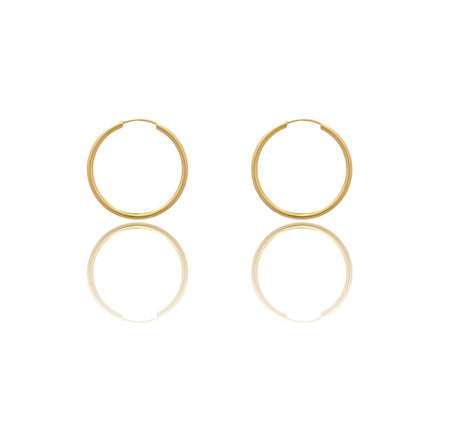 Orecchini Oro Giallo Oro 18 carati Cerchio Chiusura A Scomparsa  Solo Oro Spessore mm 1,5 diametro interno cm.2