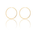 Orecchini Oro Giallo Oro 18 carati Cerchio Chiusura A Scomparsa  Solo Oro Spessore mm 1,5 diametro interno cm.5,5
