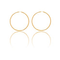 Orecchini Oro Giallo Oro 18 carati Cerchio Chiusura A Scomparsa  Solo Oro  Spessore mm 2 diametro interno cm.5,5