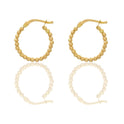Orecchini Oro Giallo Oro 18 carati Cerchi Slash Solo Oro diametro esterno cm.1,5 diametro sfera mm.2