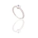 ANELLO  DONNA VERETTA A GIRO CON CUORE CENTRALE